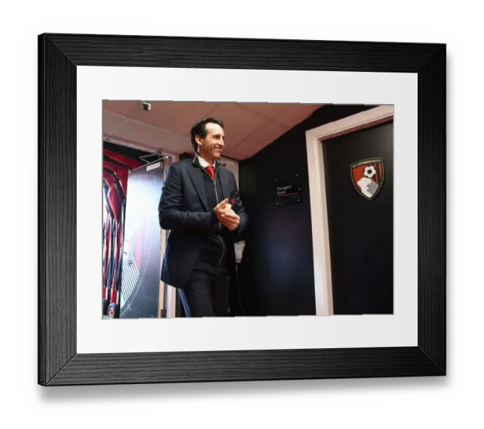 Framed Print : Unai Emery: Arsenal FC at AFC Bournemouth, Premier League 2018-19