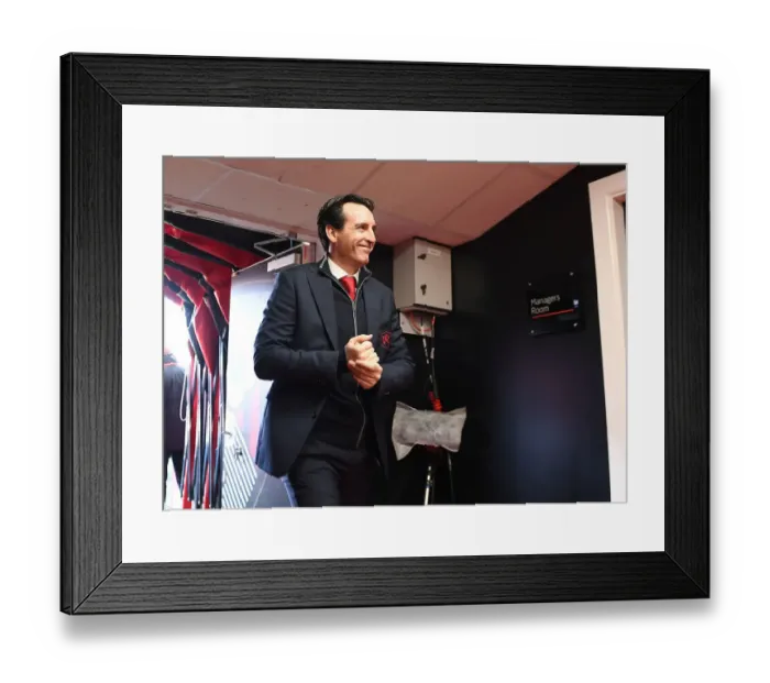 Framed Print : Unai Emery at AFC Bournemouth: Arsenal FC's Premier League 2018-19 Visit