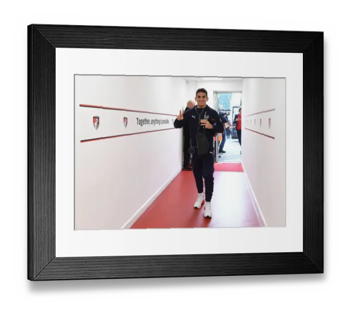 Framed Print : Lucas Torreira: Arsenal's Tenacious Midfielder Faces AFC Bournemouth in Premier League Showdown