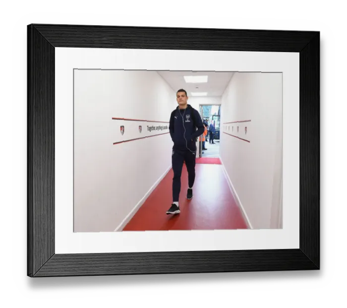 Framed Print : Granit Xhaka: Arsenal's Midfield Maestro at AFC Bournemouth, Premier League 2018-19 Framed Print : Granit Xhaka: Arsenal's Midfield Maestro at AFC Bournemouth, Premier League 2018-19