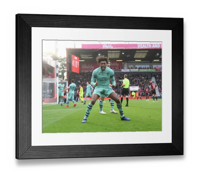 Framed Print : Alex Iwobi's Brace: Arsenal's Victory Over Bournemouth in the Premier League (2018-19)
