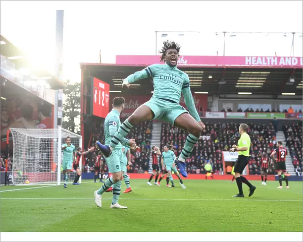 Alex Iwobi Celebrates Arsenal's Second Goal Against AFC Bournemouth (2018-19)