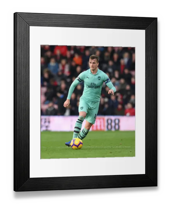 Framed Print : Rob Holding Focuses in AFC Bournemouth vs Arsenal FC Premier League Clash Framed Print : Rob Holding Focuses in AFC Bournemouth vs Arsenal FC Premier League Clash
