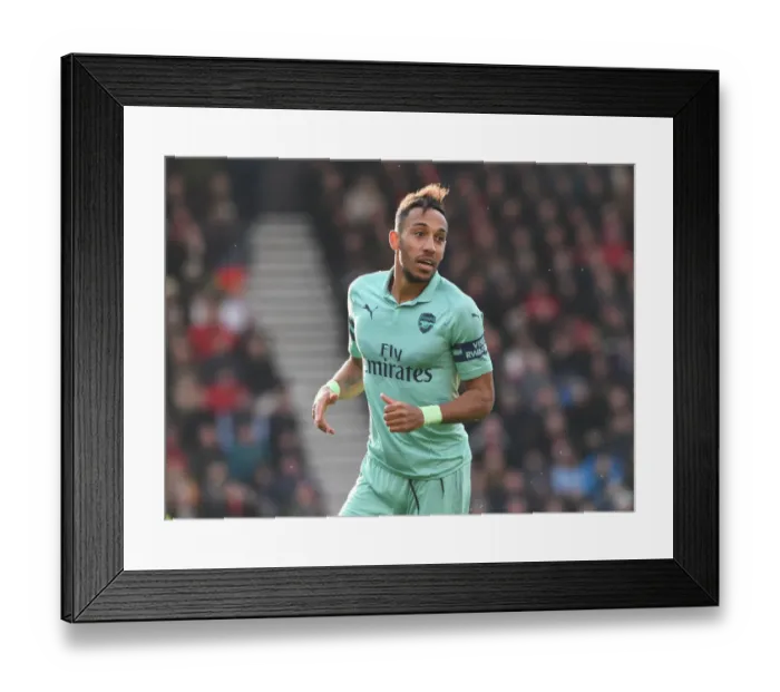 Framed Print : Aubameyang in Action: Arsenal's Star Forward vs Bournemouth, Premier League 2018-19 Framed Print : Aubameyang in Action: Arsenal's Star Forward vs Bournemouth, Premier League 2018-19