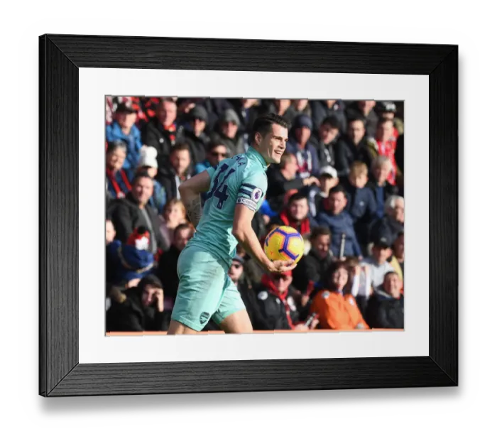 Framed Print : Granit Xhaka: Arsenal Star in Action Against AFC Bournemouth, Premier League 2018-19 Framed Print : Granit Xhaka: Arsenal Star in Action Against AFC Bournemouth, Premier League 2018-19