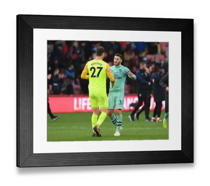 Framed Print : Sead Kolasinac and Asmir Begovic Clash in AFC Bournemouth vs Arsenal FC Premier League Encounter Framed Print : Sead Kolasinac and Asmir Begovic Clash in AFC Bournemouth vs Arsenal FC Premier League Encounter