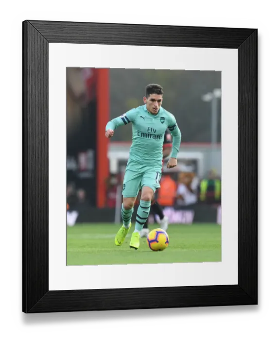 Framed Print : Lucas Torreira in Action: Arsenal vs. Bournemouth, Premier League 2018-19