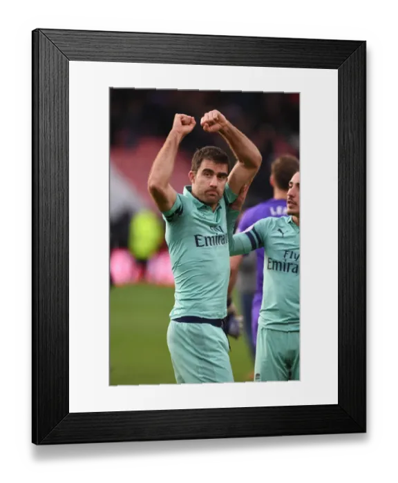 Framed Print : Sokratis Celebrates with Arsenal Fans: AFC Bournemouth vs Arsenal FC, Premier League 2018-19 Framed Print : Sokratis Celebrates with Arsenal Fans: AFC Bournemouth vs Arsenal FC, Premier League 2018-19