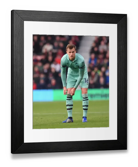 Framed Print : Rob Holding in Action: Arsenal vs. AFC Bournemouth, Premier League 2018-19