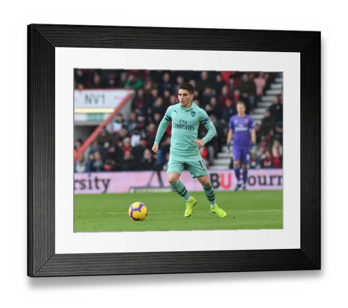 Framed Print : Lucas Torreira in Action: Arsenal vs. Bournemouth, Premier League 2018-19