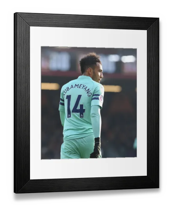 Framed Print : Pierre-Emerick Aubameyang in Action: AFC Bournemouth vs Arsenal FC, Premier League 2018-19