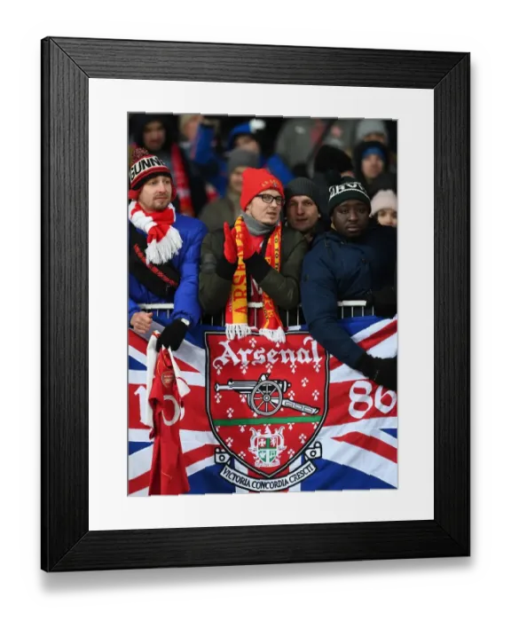 Framed Print : Arsenal Fans Celebrate 3-0 Victory Over FC Vorskla Poltava in Europa League Group Stage at Olympic Stadium, Kiev Framed Print : Arsenal Fans Celebrate 3-0 Victory Over FC Vorskla Poltava in Europa League Group Stage at Olympic Stadium, Kiev
