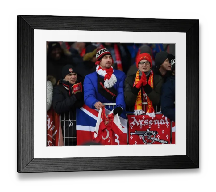 Framed Print : Arsenal fans. FC Vorskla Poltava 0: 3 Arsenal. Europa League. Group Stage. Olympic Stadium Framed Print : Arsenal fans. FC Vorskla Poltava 0: 3 Arsenal. Europa League. Group Stage. Olympic Stadium