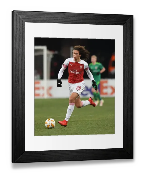 Framed Print : Matteo Guendouzi in Action: Arsenal vs Vorskla Poltava, UEFA Europa League