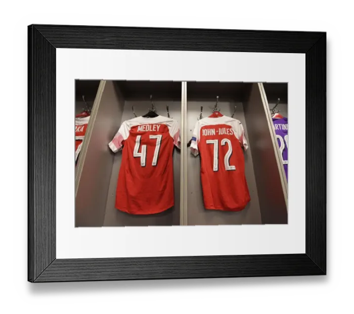 Framed Print : Arsenal Football Club: Preparing for Battle in Vorskla Poltava Changing Room (UEFA Europa League 2018-19)