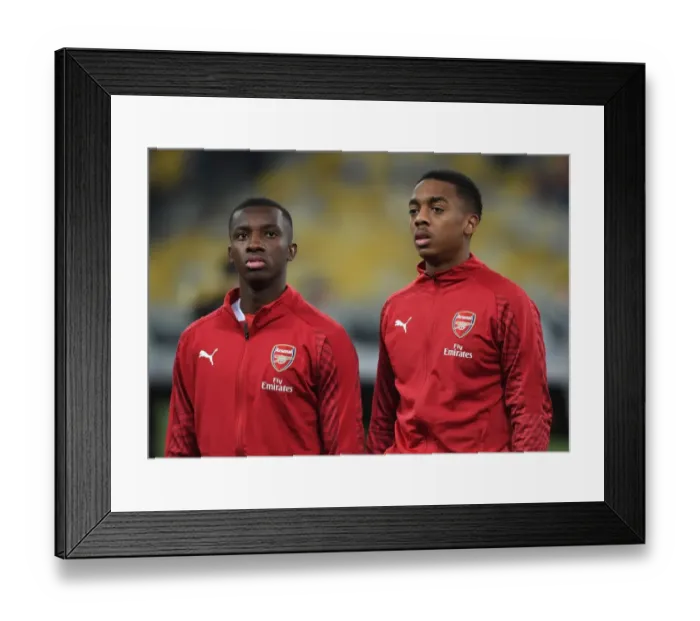 Framed Print : Arsenal's Nketiah and Willock Ready for Vorskla Poltava Clash in Europa League