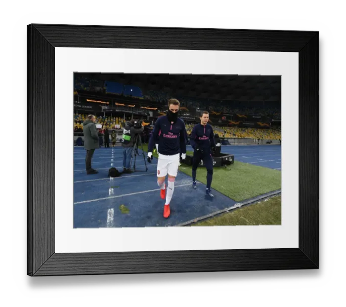 Framed Print : Aaron Ramsey's Warm-Up: Arsenal vs. Vorskla Poltava, UEFA Europa League Framed Print : Aaron Ramsey's Warm-Up: Arsenal vs. Vorskla Poltava, UEFA Europa League