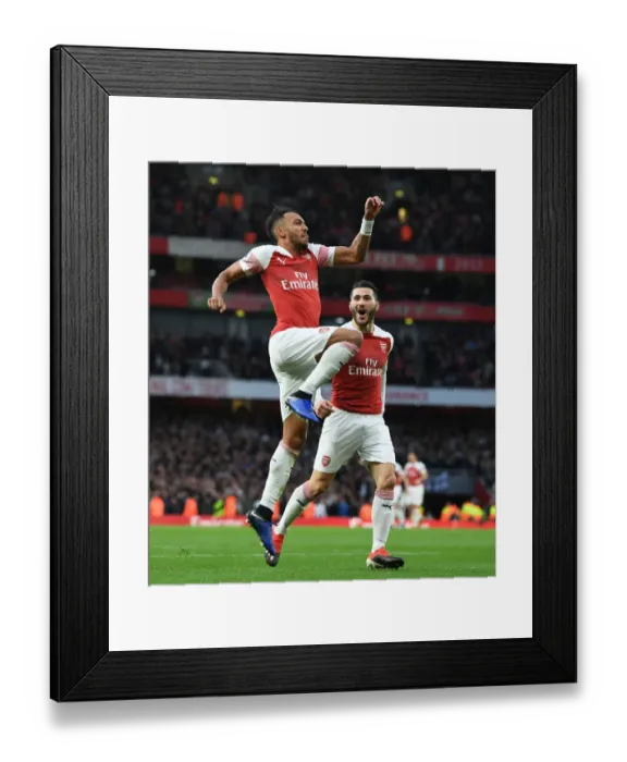 Framed Print : Aubameyang's Brace: Arsenal's Victory over Tottenham in the 2018-19 Premier League Framed Print : Aubameyang's Brace: Arsenal's Victory over Tottenham in the 2018-19 Premier League
