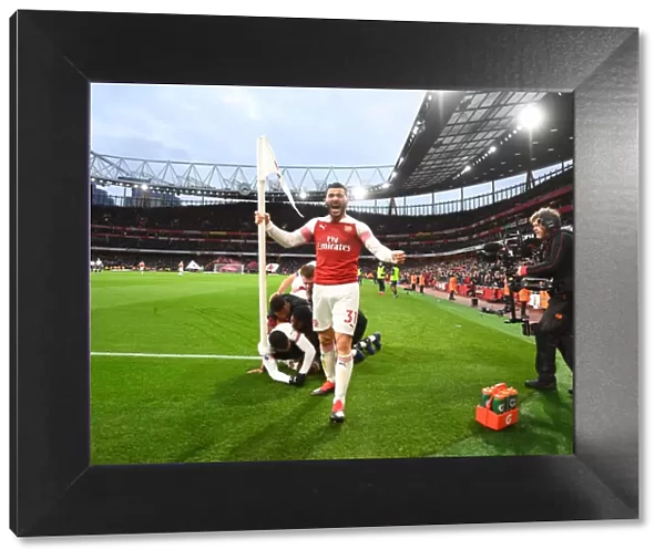Sead Kolasinac's Euphoria: Arsenal's Triumphant Third Goal Against Tottenham (2018-19)