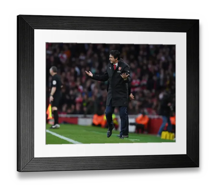 Framed Print : Unai Emery Focuses on Arsenal Tactics Against Tottenham Hotspur, Premier League 2018-19 Framed Print : Unai Emery Focuses on Arsenal Tactics Against Tottenham Hotspur, Premier League 2018-19
