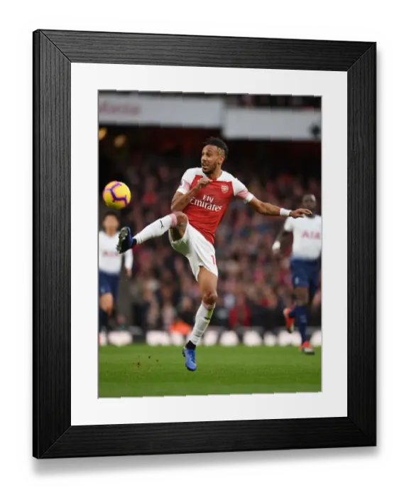 Framed Print : Arsenal vs. Tottenham: Aubameyang's Showdown in the Premier League Framed Print : Arsenal vs. Tottenham: Aubameyang's Showdown in the Premier League