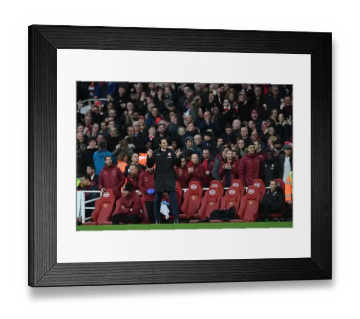 Framed Print : Unai Emery Leads Arsenal Against Tottenham in Premier League Clash (2018-19)