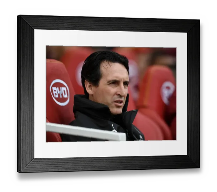 Framed Print : Unai Emery: Arsenal FC vs. Tottenham Hotspur, Premier League 2018-19 Framed Print : Unai Emery: Arsenal FC vs. Tottenham Hotspur, Premier League 2018-19
