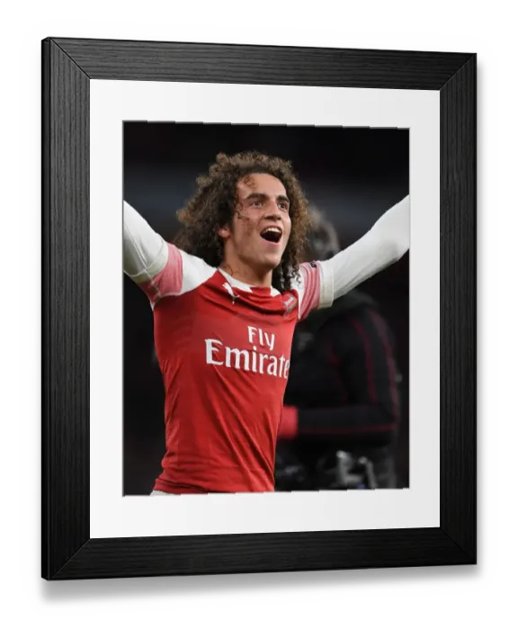 Framed Print : Guendouzi's Celebration: Arsenal's Victory Over Tottenham (2018-19) Framed Print : Guendouzi's Celebration: Arsenal's Victory Over Tottenham (2018-19)