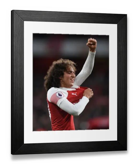 Framed Print : Matteo Guendouzi's Exultant Moment: Arsenal's Victory Over Tottenham Hotspur (2018-19)
