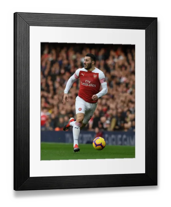 Framed Print : Sead Kolasinac in Action: Arsenal vs. Tottenham, Premier League 2018-19