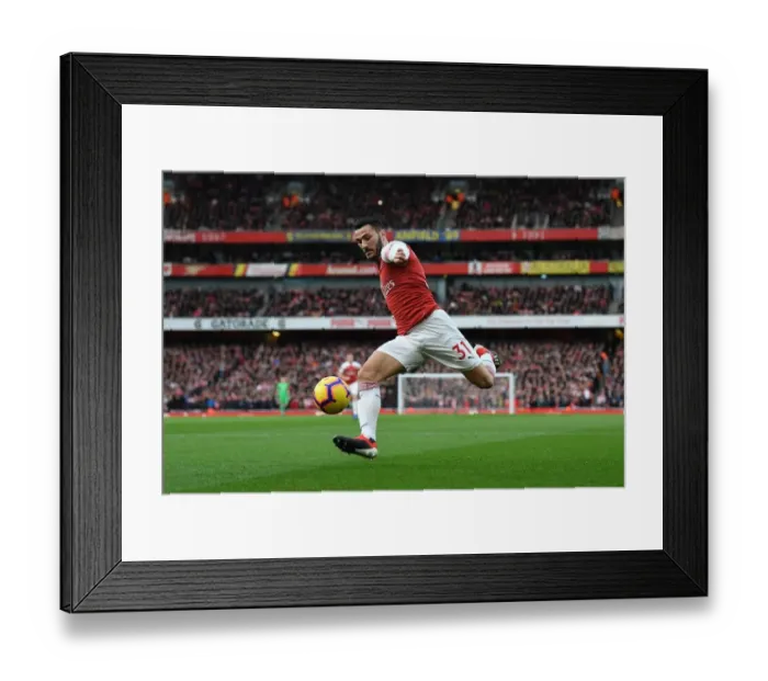 Framed Print : Sead Kolasinac in Action: Arsenal vs. Tottenham, Premier League 2018-19