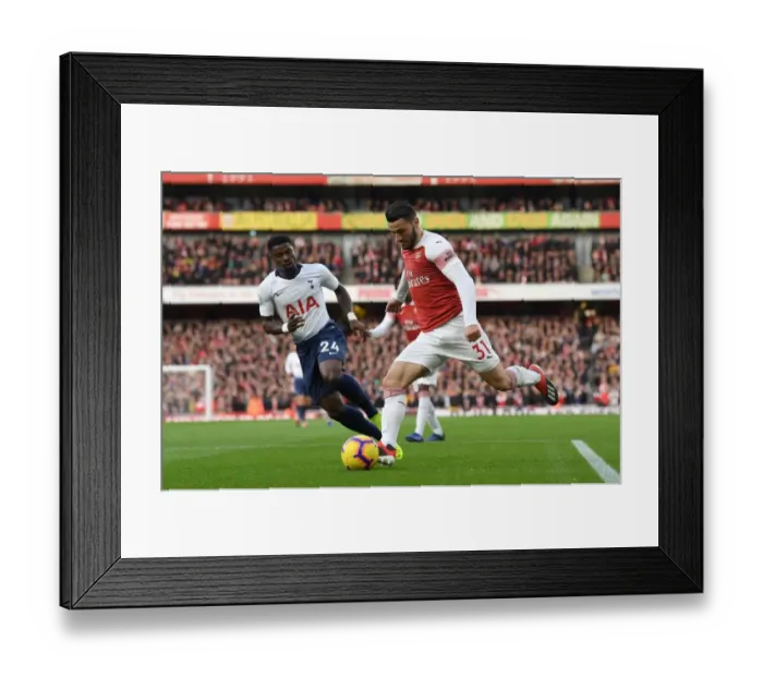 Framed Print : Clash of the Titans: Kolasinac vs. Aurier - Arsenal vs. Tottenham Premier League Showdown