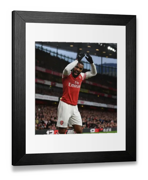 Framed Print : Arsenal's Alexandre Lacazette Faces Off Against Tottenham in Premier League Showdown