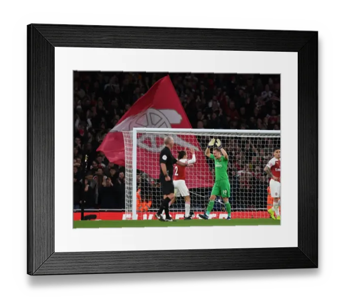 Framed Print : Celebration Time: Leno and Bellerin's Thrilling Victory Moment at Arsenal's Win Against Tottenham Framed Print : Celebration Time: Leno and Bellerin's Thrilling Victory Moment at Arsenal's Win Against Tottenham