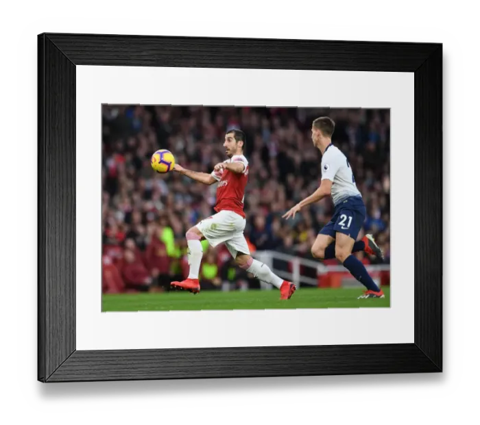 Framed Print : Henrikh Mkhitaryan (Arsenal). Arsenal 4: 2 Tottenham Hotspur