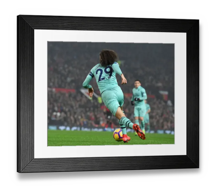 Framed Print : Guendouzi in Action: Arsenal vs. Manchester United, Premier League 2018-19