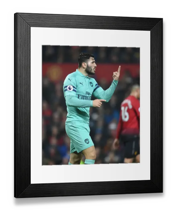 Framed Print : Sead Kolasinac in Action: Arsenal vs. Manchester United (2018-19)