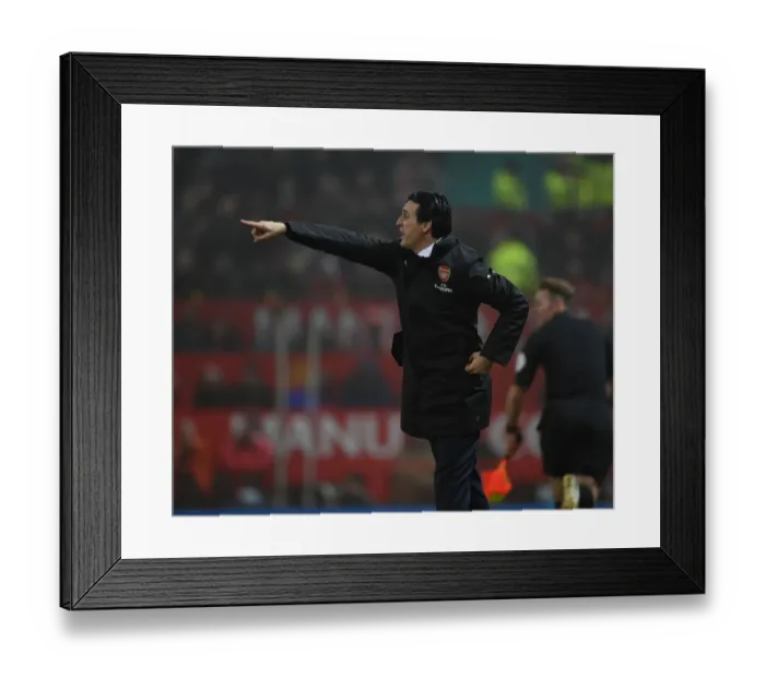 Framed Print : Unai Emery Goes Head-to-Head with Manchester United in Premier League Clash