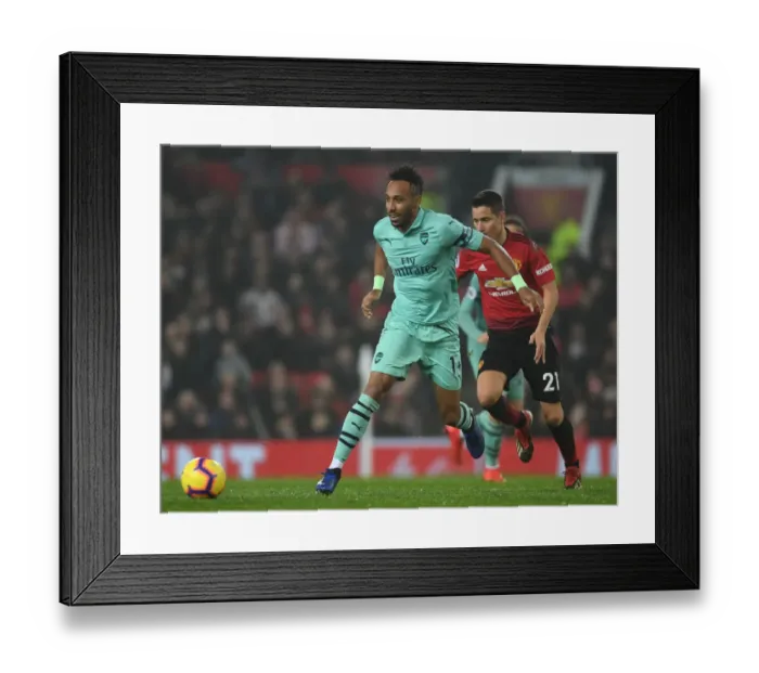Framed Print : Pierre-Emerick Aubameyang in Action: Manchester United vs. Arsenal (Premier League 2018-19) Framed Print : Pierre-Emerick Aubameyang in Action: Manchester United vs. Arsenal (Premier League 2018-19)