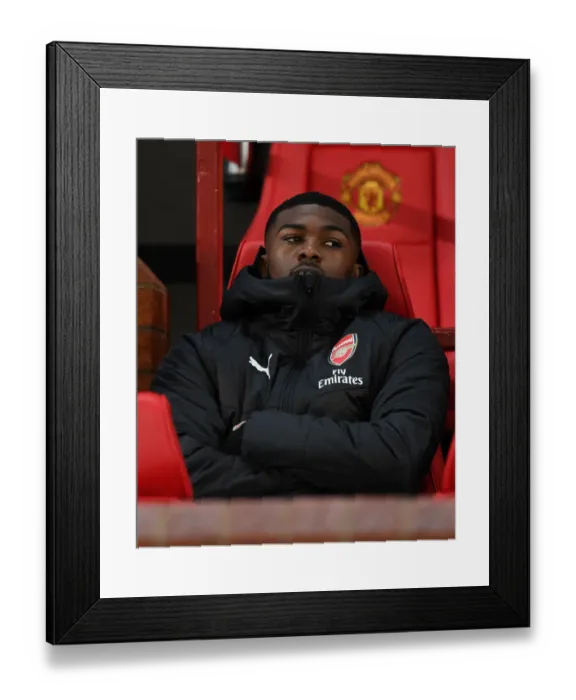 Framed Print : Ainsley Maitland-Niles: Arsenal Sub before Manchester United Clash (2018-19) Framed Print : Ainsley Maitland-Niles: Arsenal Sub before Manchester United Clash (2018-19)