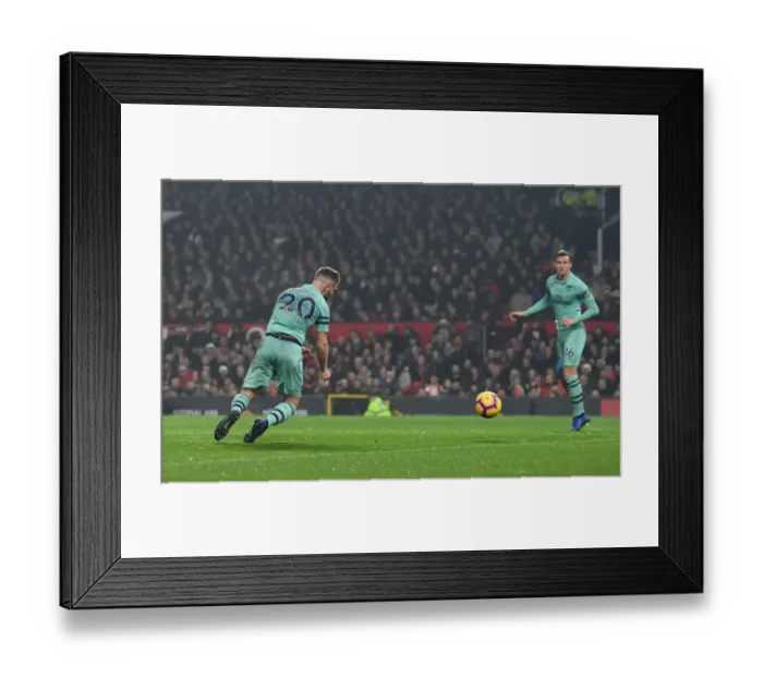 Framed Print : Shkodran Mustafi Scores the Equalizer: Manchester United vs. Arsenal, Premier League 2018-19