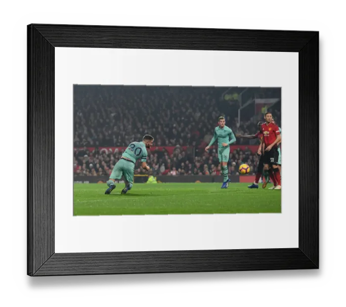Framed Print : Mustafi's Stunning Equalizer: Arsenal at Manchester United, 2018-19 Premier League