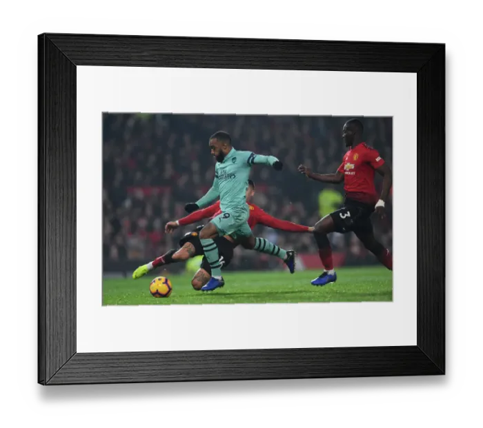 Framed Print : Lacazette's Dramatic Double: Overcoming Rojo and Bailly's Defense at Old Trafford - Manchester United vs. Arsenal (2018-19) Framed Print : Lacazette's Dramatic Double: Overcoming Rojo and Bailly's Defense at Old Trafford - Manchester United vs. Arsenal (2018-19)