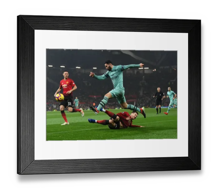 Framed Print : Clash at Old Trafford: Sead Kolasinac vs Diogo Dalot Framed Print : Clash at Old Trafford: Sead Kolasinac vs Diogo Dalot