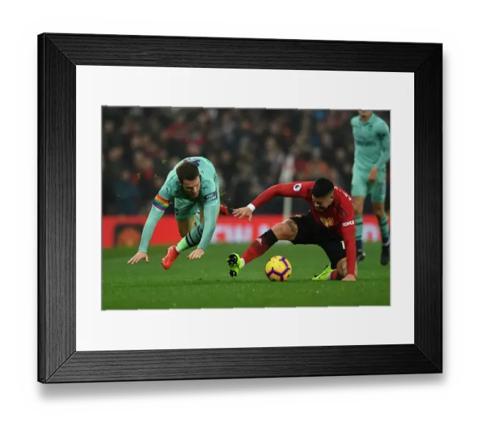 Framed Print : Clash at Old Trafford: Ramsey vs. Rojo - A Premier League Battle between Manchester United and Arsenal FC, 2018-19