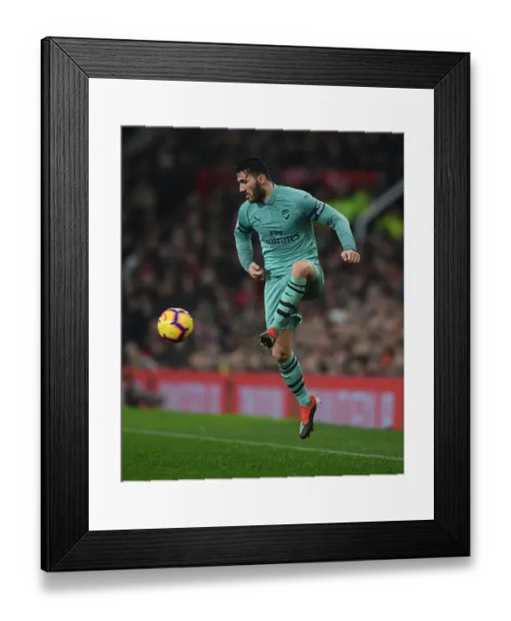 Framed Print : Sead Kolasinac in Action: Arsenal vs. Manchester United, Premier League 2018-19