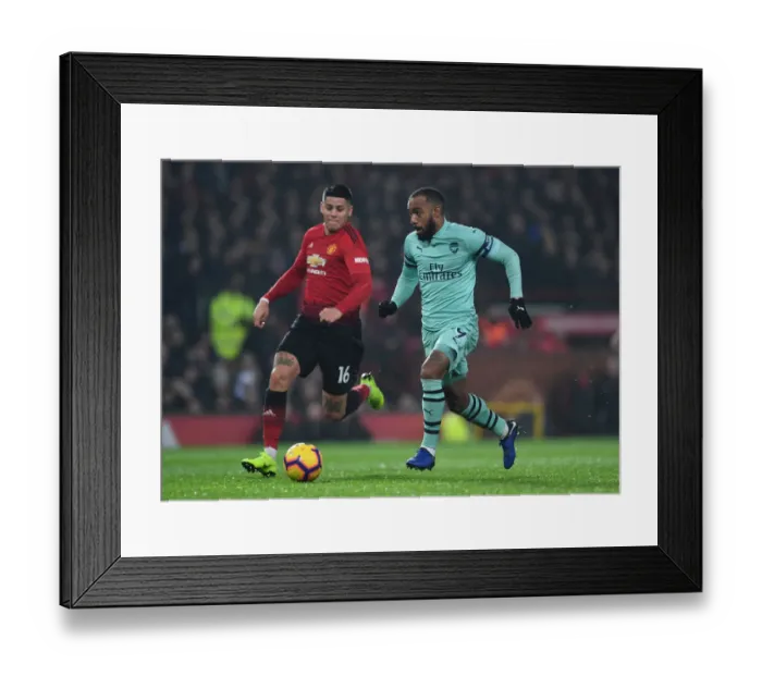 Framed Print : Alexandre Lacazette in Action: Manchester United vs. Arsenal FC, Premier League (2018-19) Framed Print : Alexandre Lacazette in Action: Manchester United vs. Arsenal FC, Premier League (2018-19)