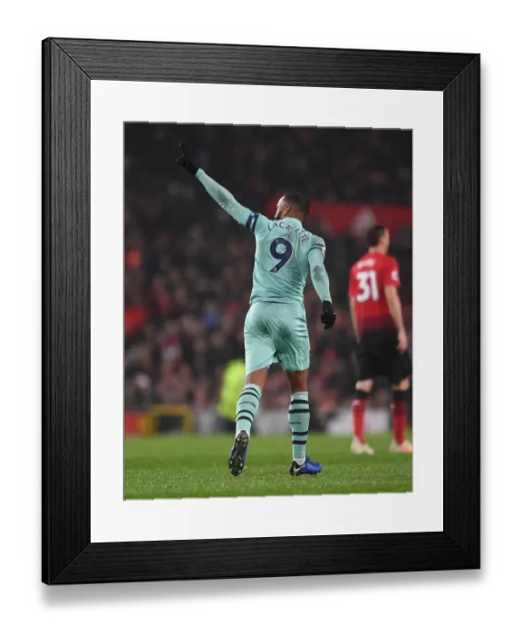 Framed Print : Alexandre Lacazette's Brace: Arsenal's Victory Over Manchester United (Premier League 2018-19)