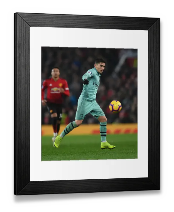 Framed Print : Lucas Torreira in Action: Arsenal vs. Manchester United, Premier League 2018-19