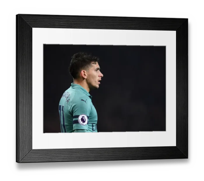 Framed Print : Torreira in Action: Manchester United vs. Arsenal, Premier League 2018-19